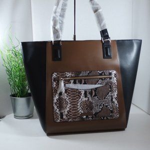Vera Bradley Ella Tote Faux Leather Coffee NWT